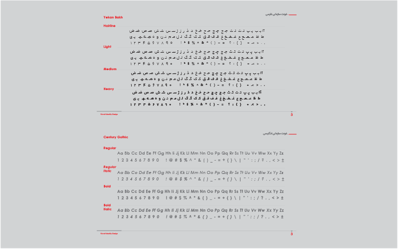 نمونه فونت سازمانی و کاربرد آن در عناوین و متن‌ها (موبایل)