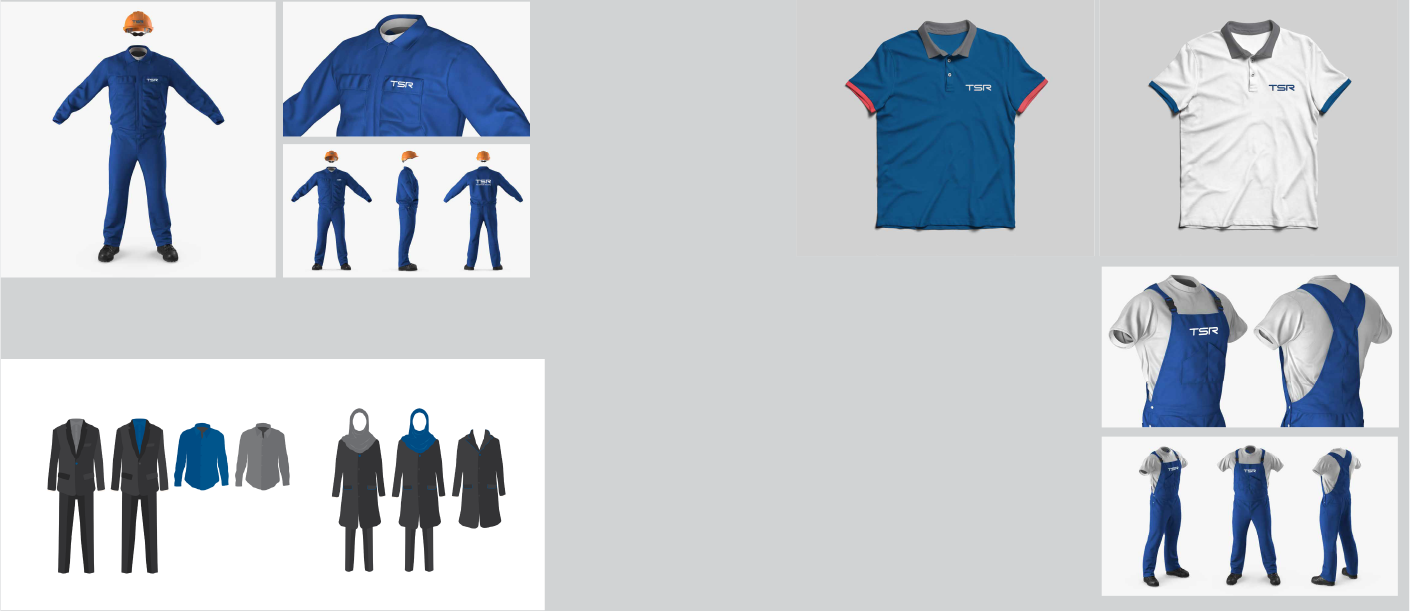 نمونه یونیفرم کارکنان با المان‌های هویتی