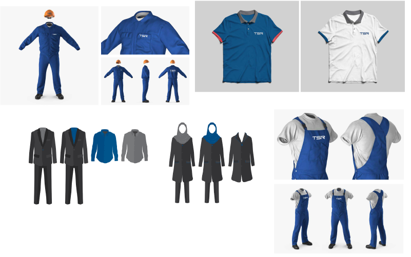 نمونه یونیفرم کارکنان با المان‌های هویتی (موبایل)